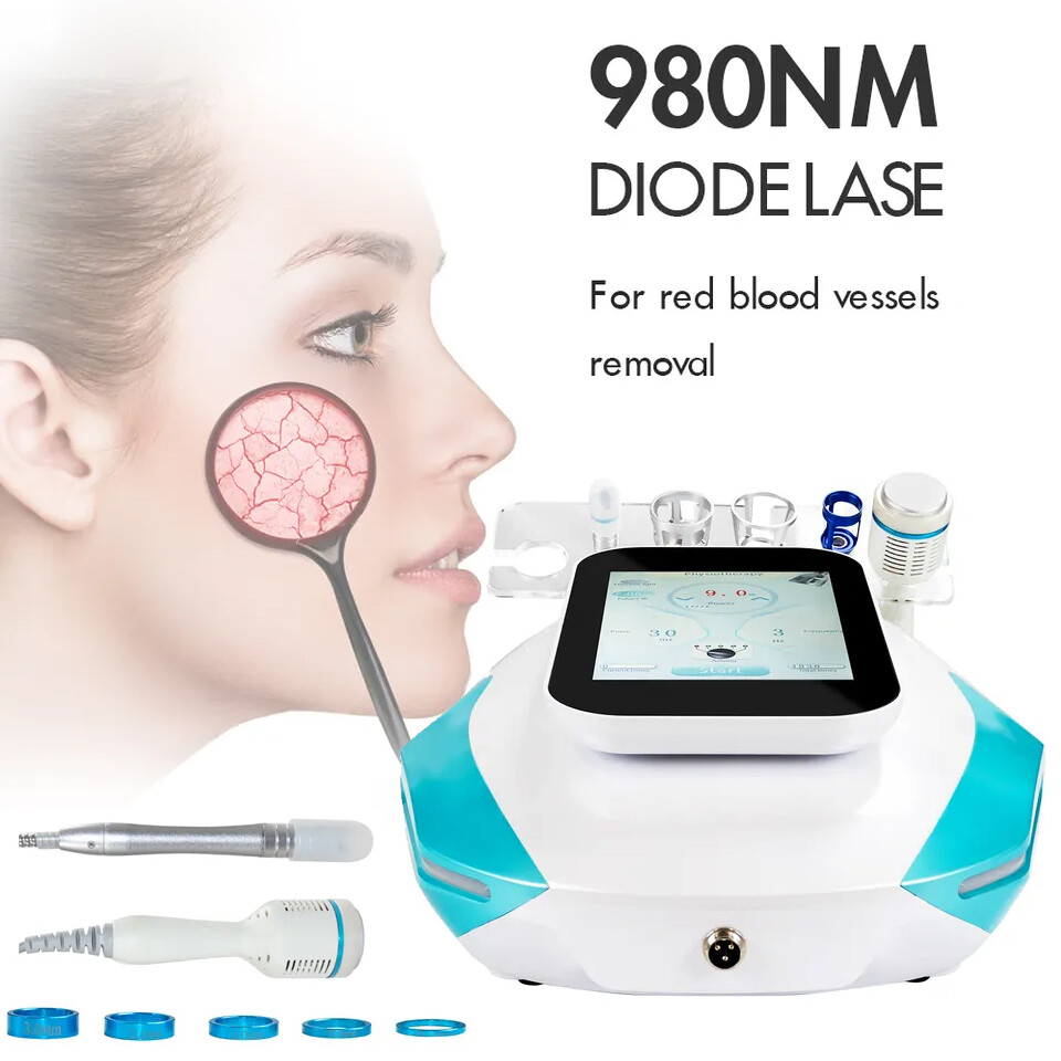 980nm Diode Laser Machine Remove Vascular Spider Vein Nail Fungus & Pain Therapy