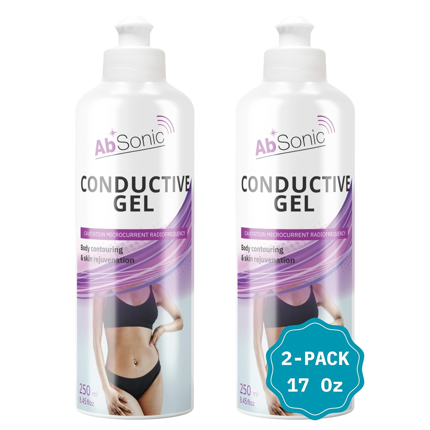 Conductive Gel for Ultrasound, Cavitation, Microcurrent, RF, TENS & EMS Devices