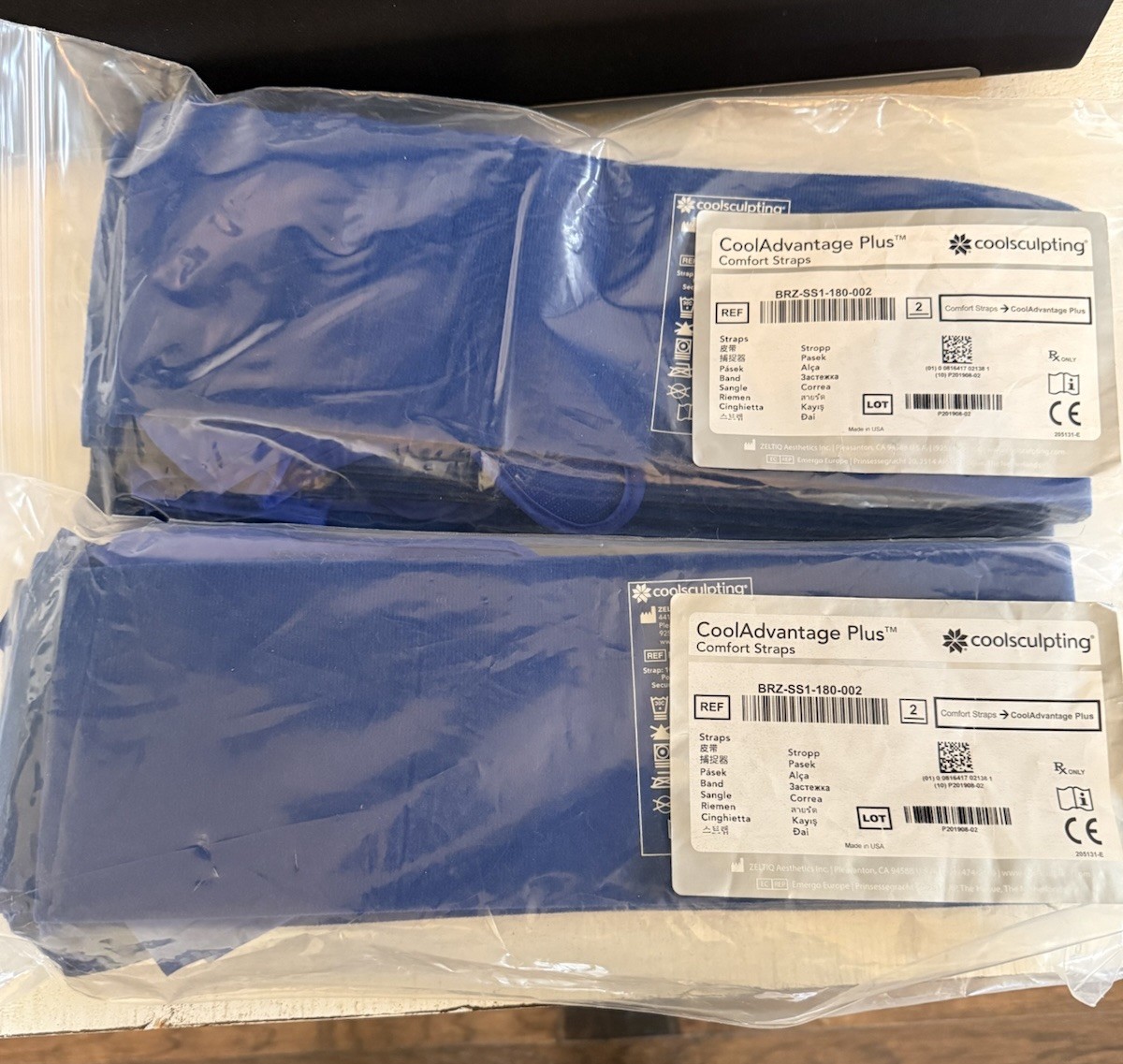 Coolsculpting CoolAdvantage Plus Applicator Pads Comfort Straps 2 Pack