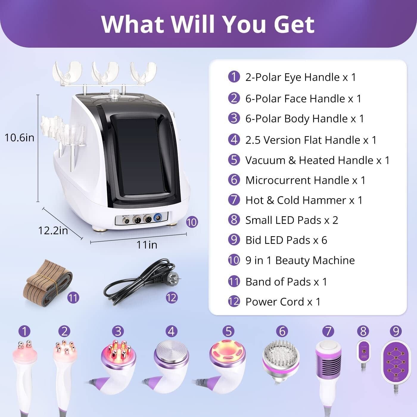 Advanced 9 in 1 Beauty Machine for Skin Firmness & Silhouette Improvement Salon