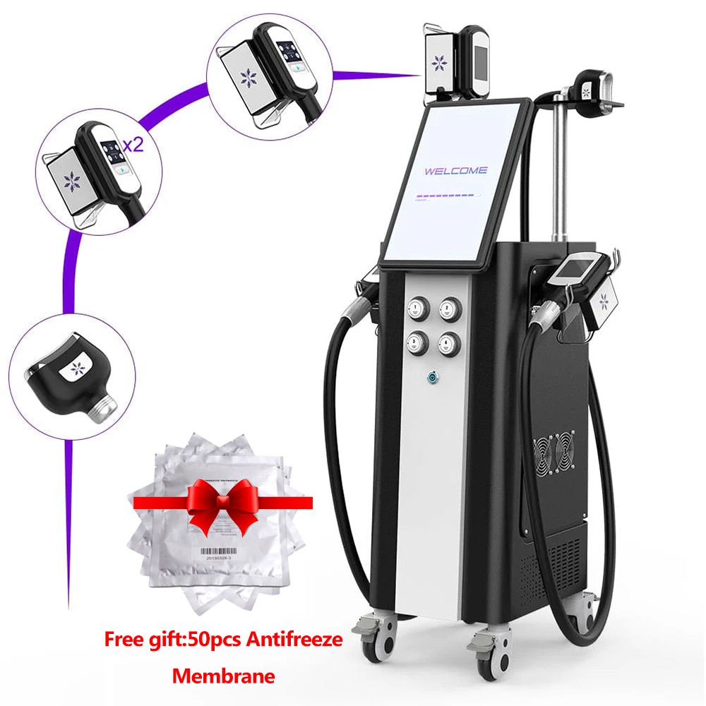 4 Handles Freezing Double Chin Removal Cool Therapy Body Massager Salon Machine