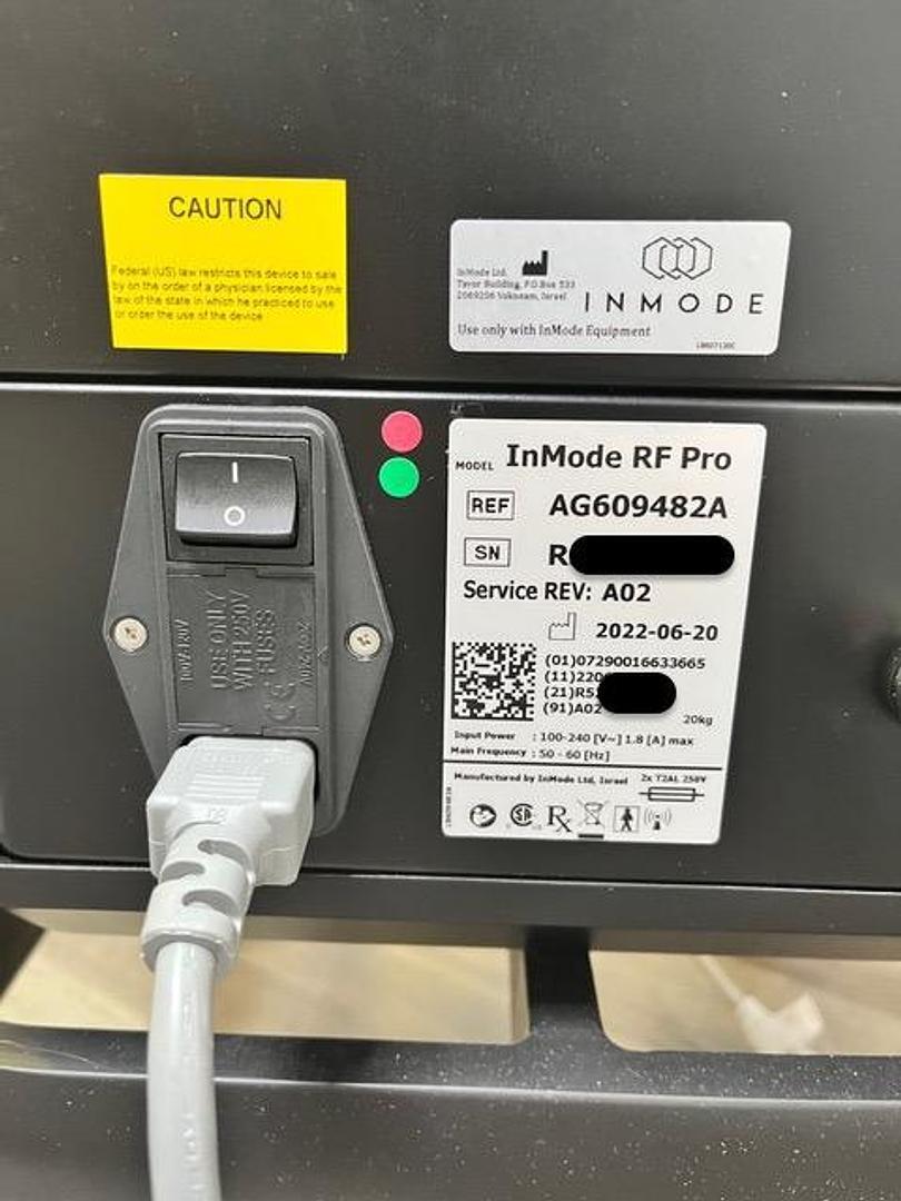 2022 InMode RF Pro Morpheus 8 platform with Face & Body Handpieces