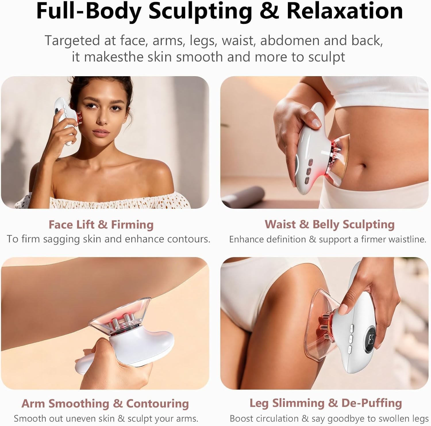 Cordless Cellulite Massage Tool – Adjustable Cupping Therapy for Home & Travel