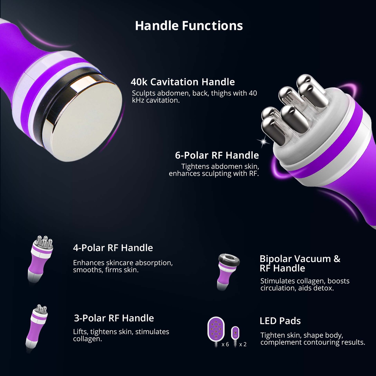 6 IN 1 Full Body Facial Massage Machine for Skin Care Body Massage Salon Machine