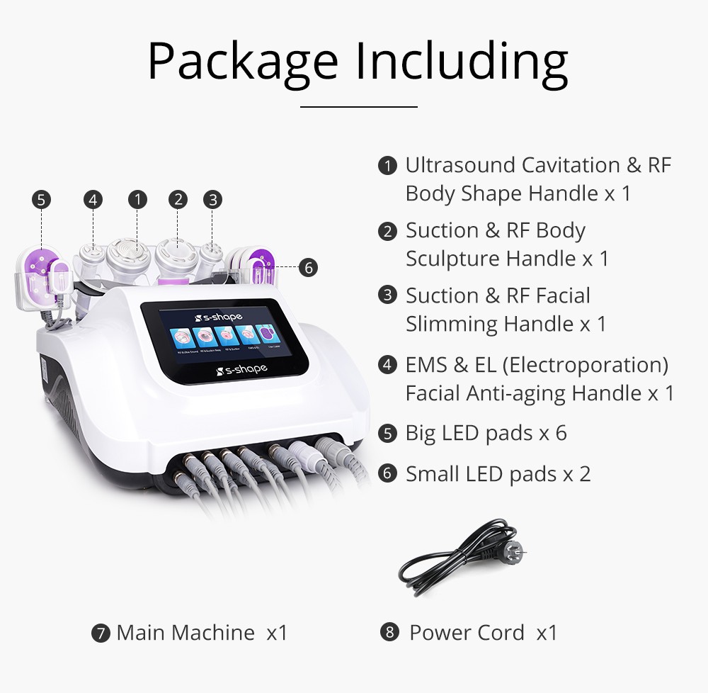 Multifunction Pro 6 in 1 Beauty Machine for Body Massage Facial Skin Care Salon