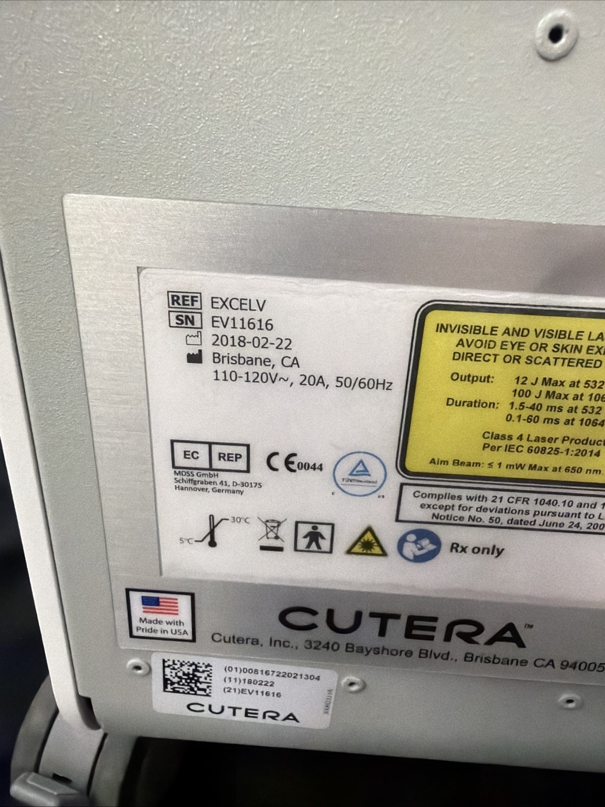 Cutera ExcelV Laser