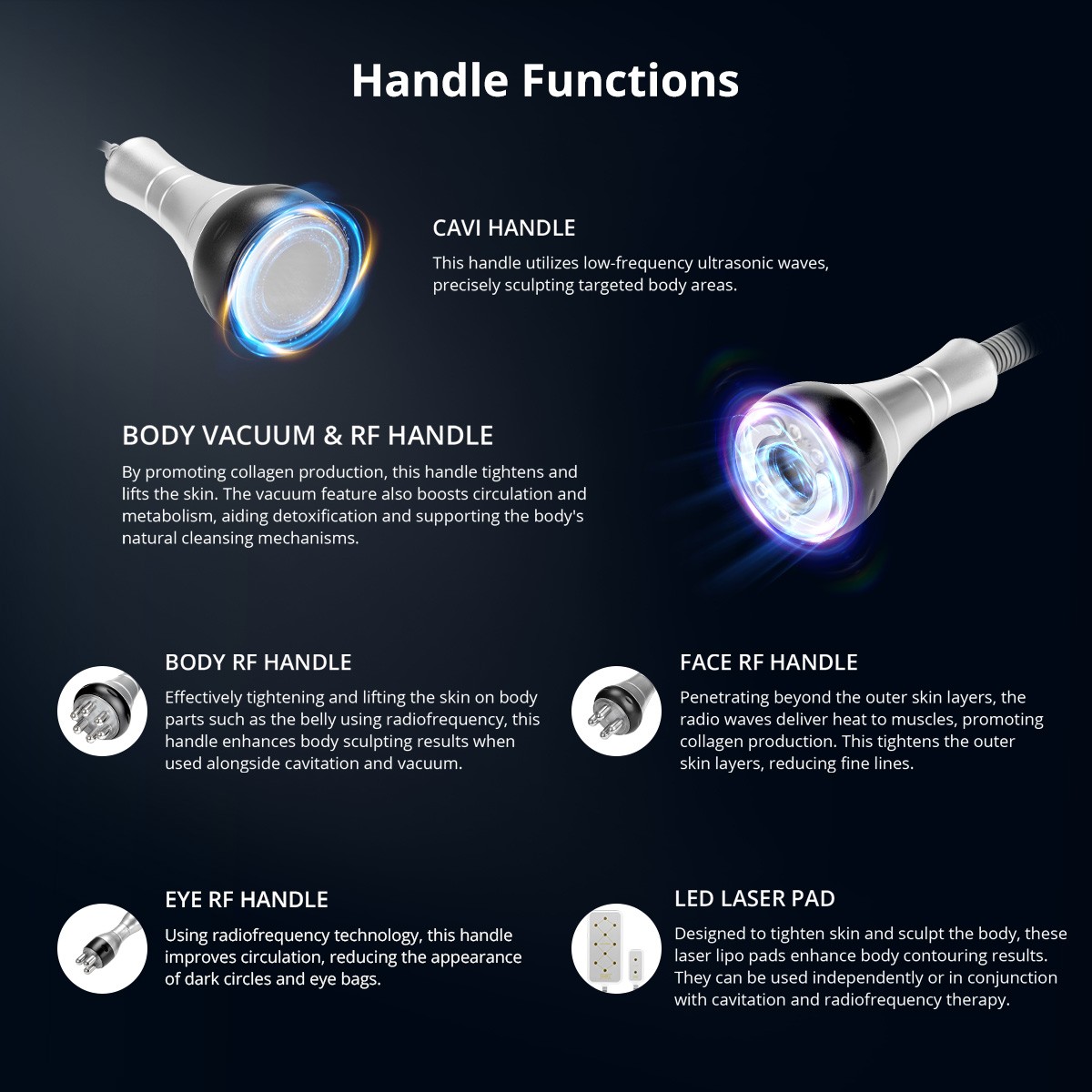 6 in 1 Beauty Machine Multifunction Facial Care Whole Body Massage Ideal Gift US